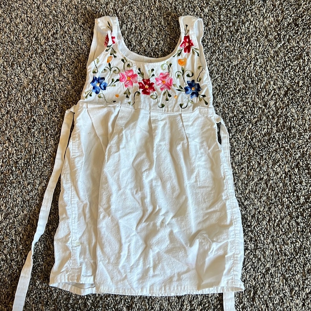 Gorgeous embroidered flower sleeveless dress